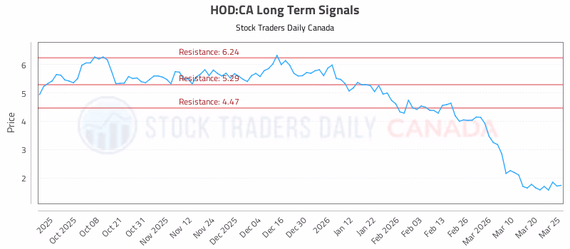 Stock Chart for HOD:CA