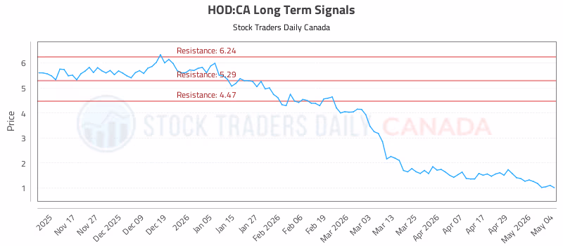 Stock Chart for HOD:CA