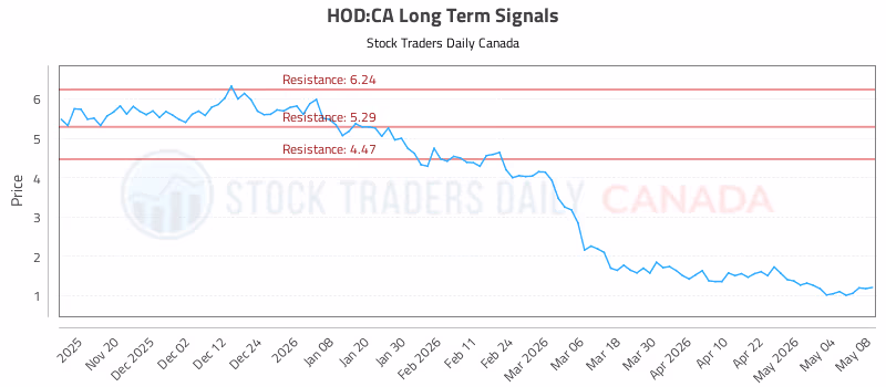 Stock Chart for HOD:CA