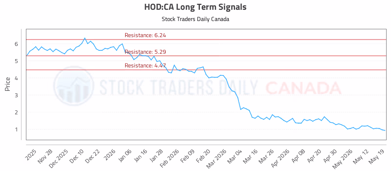 Stock Chart for HOD:CA