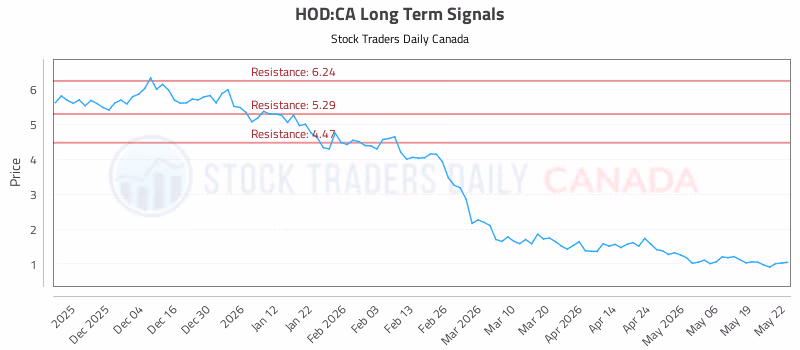 Stock Chart for HOD:CA