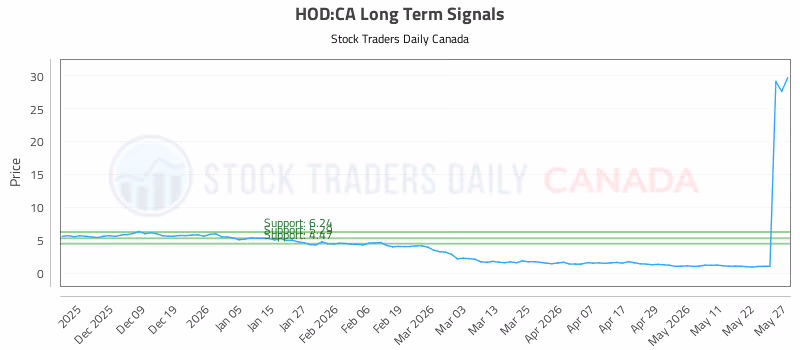 Stock Chart for HOD:CA