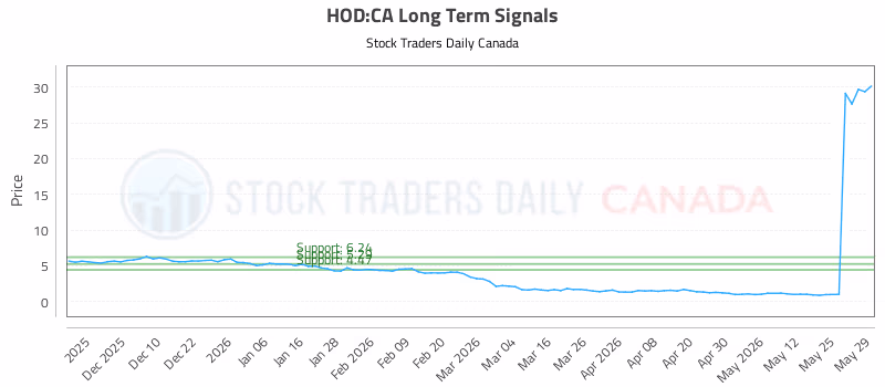Stock Chart for HOD:CA