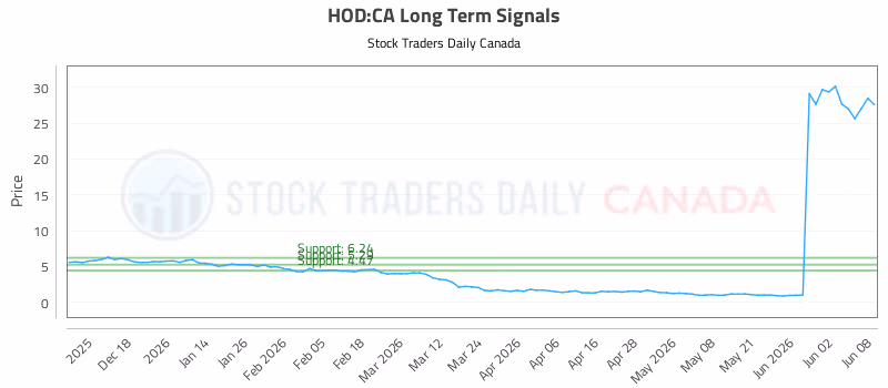 Stock Chart for HOD:CA