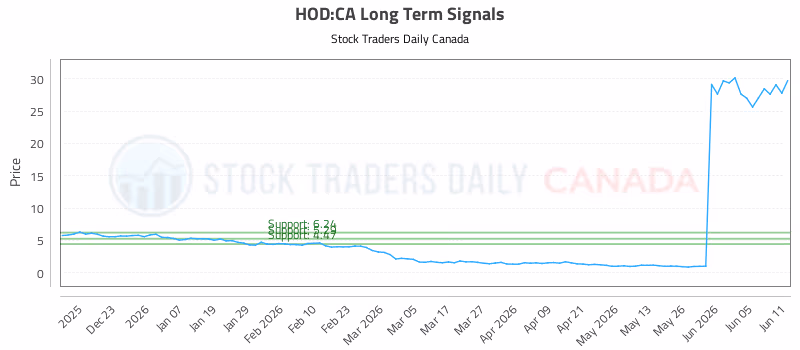 Stock Chart for HOD:CA