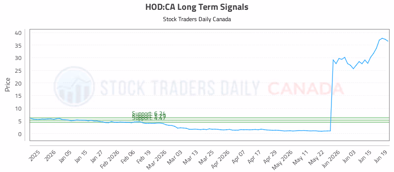 Stock Chart for HOD:CA