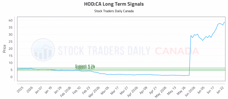 Stock Chart for HOD:CA