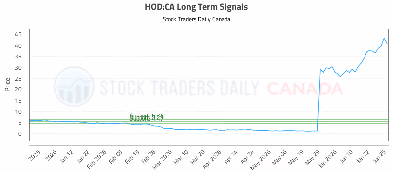 Stock Chart for HOD:CA