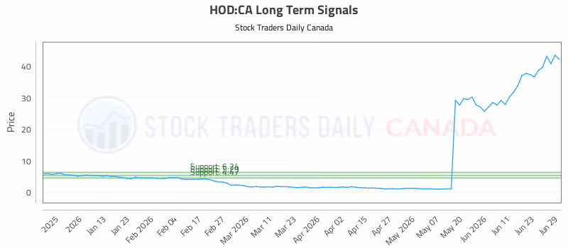 Stock Chart for HOD:CA
