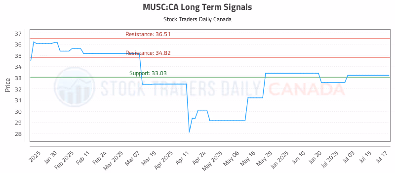 Stock Chart for MUSC:CA