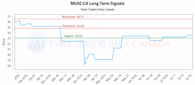 Stock Chart for MUSC:CA