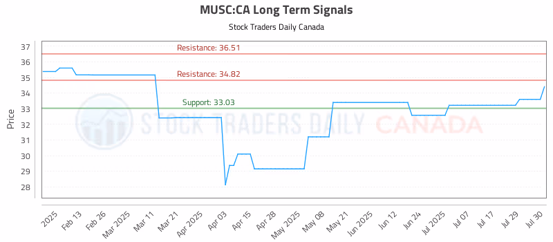 Stock Chart for MUSC:CA