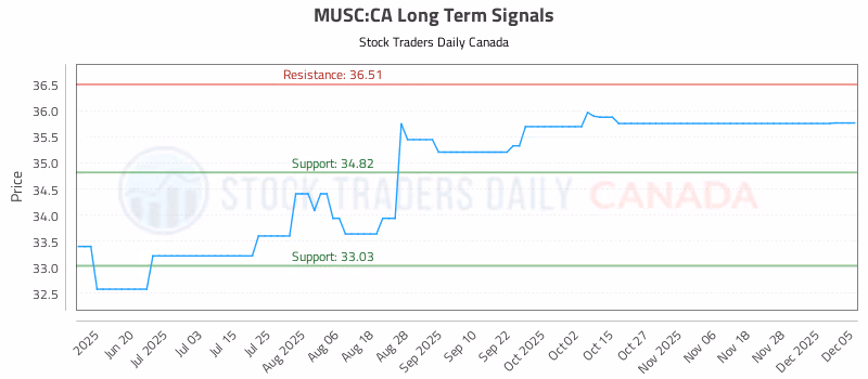 Stock Chart for MUSC:CA