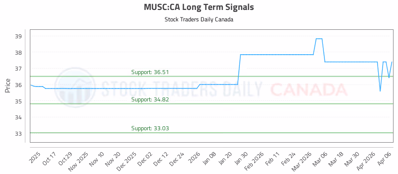 Stock Chart for MUSC:CA