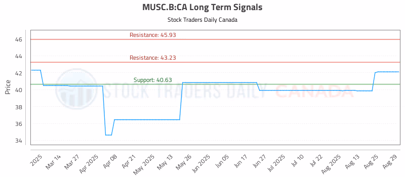Stock Chart for MUSC.B:CA