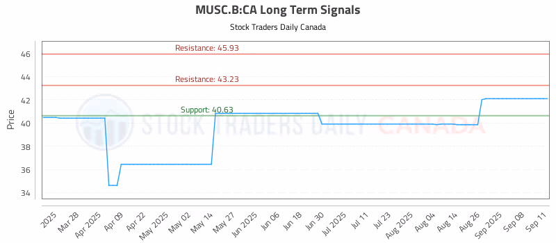 Stock Chart for MUSC.B:CA