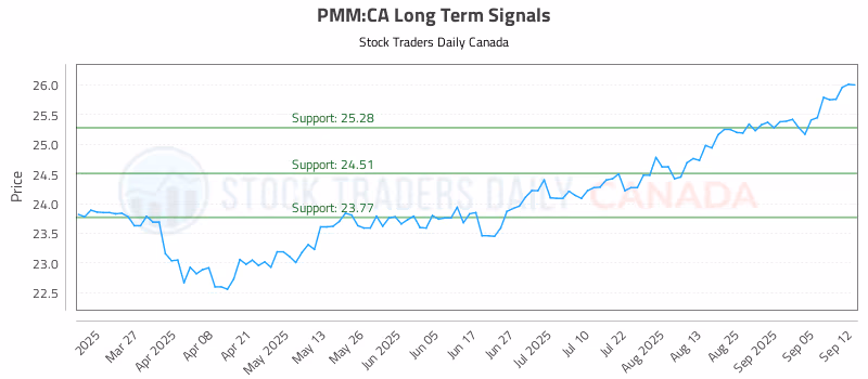 Stock Chart for PMM:CA
