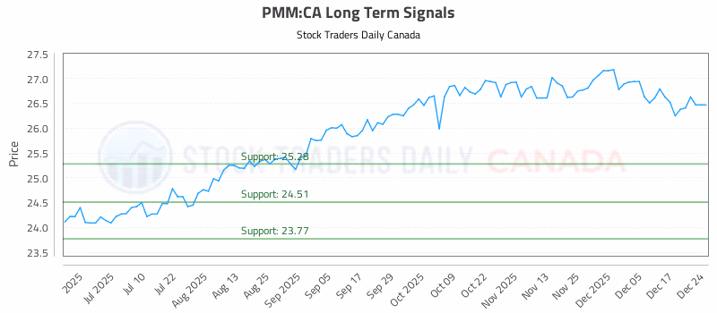 Stock Chart for PMM:CA
