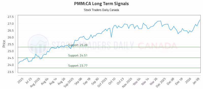 Stock Chart for PMM:CA