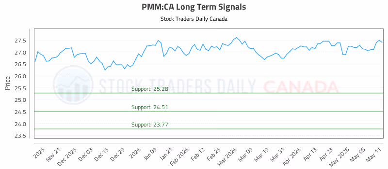 Stock Chart for PMM:CA