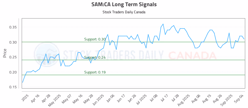 Stock Chart for SAM:CA