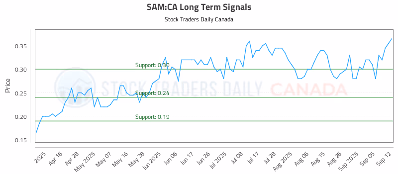 Stock Chart for SAM:CA