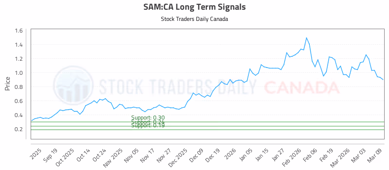 Stock Chart for SAM:CA