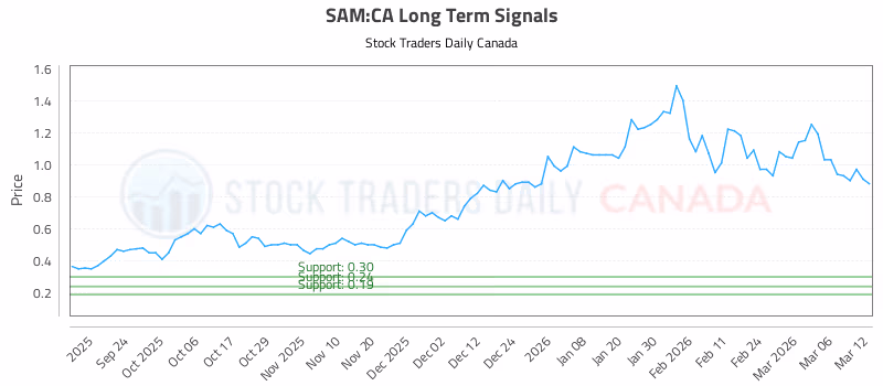 Stock Chart for SAM:CA
