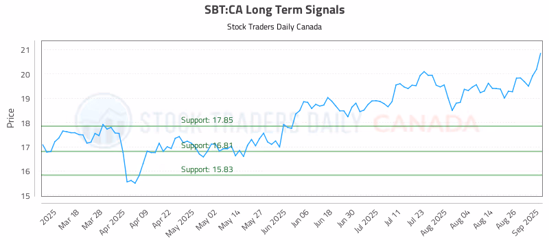 Stock Chart for SBT:CA
