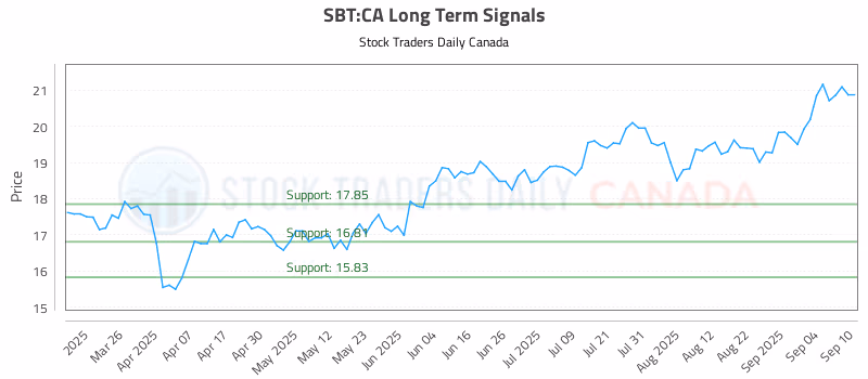 Stock Chart for SBT:CA