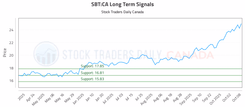 Stock Chart for SBT:CA