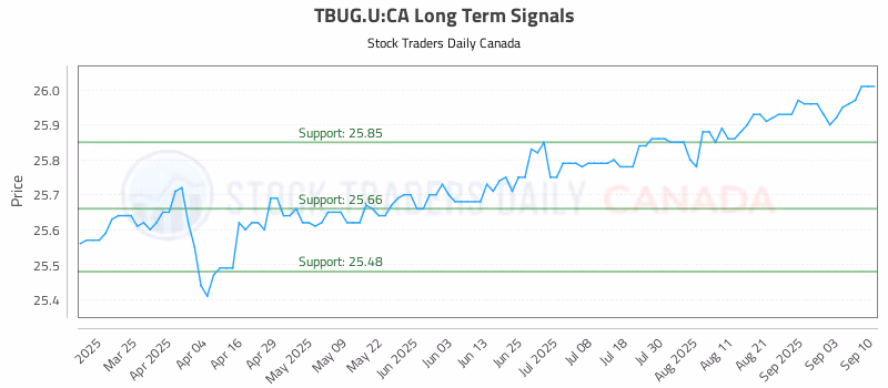 Stock Chart for TBUG.U:CA