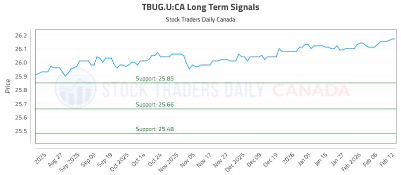 Stock Chart for TBUG.U:CA