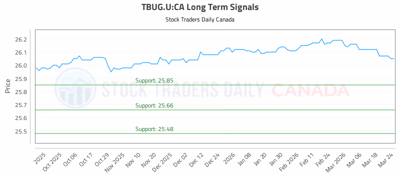 Stock Chart for TBUG.U:CA