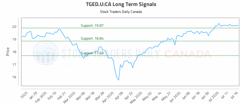 Stock Chart for TGED.U:CA