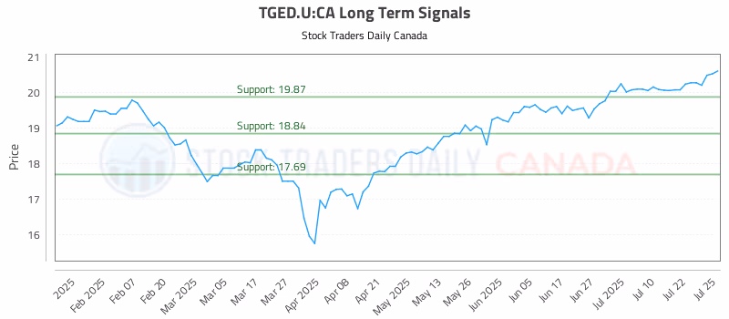 Stock Chart for TGED.U:CA