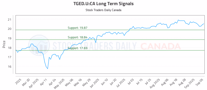 Stock Chart for TGED.U:CA
