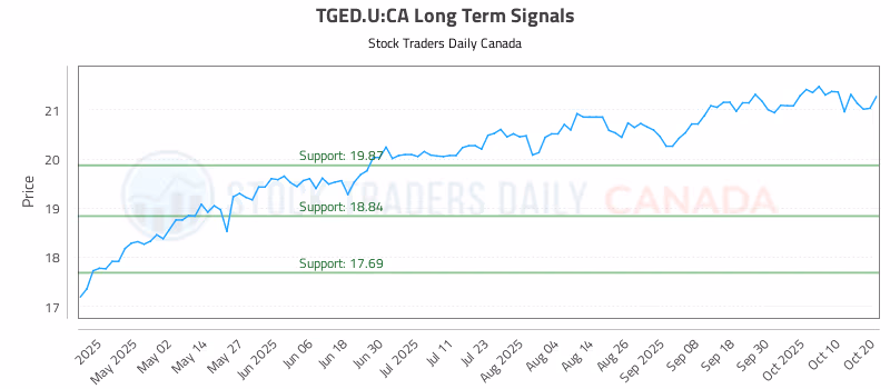 Stock Chart for TGED.U:CA