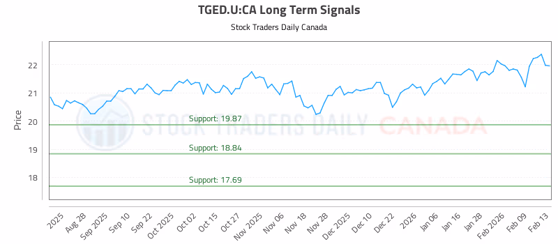 Stock Chart for TGED.U:CA