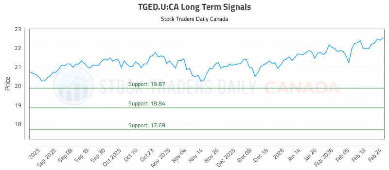 Stock Chart for TGED.U:CA