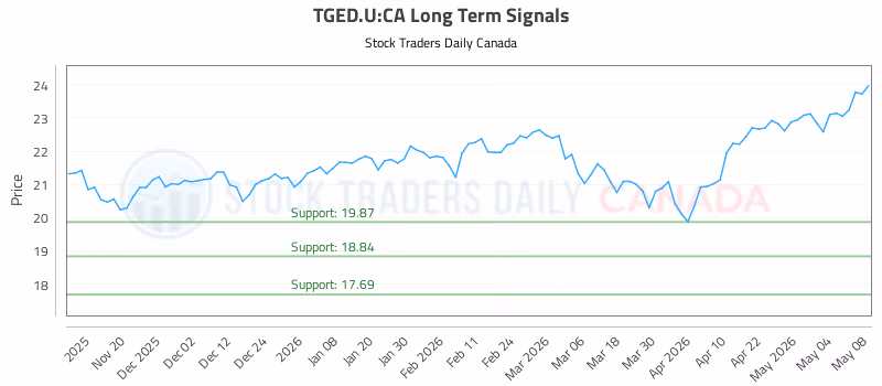 Stock Chart for TGED.U:CA