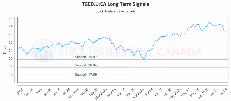 Stock Chart for TGED.U:CA