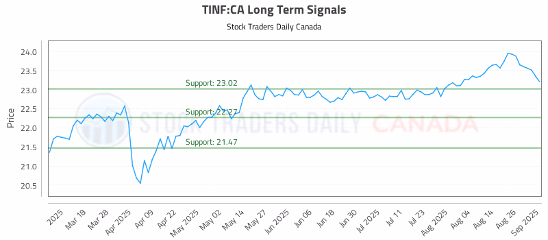 Stock Chart for TINF:CA