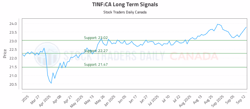 Stock Chart for TINF:CA