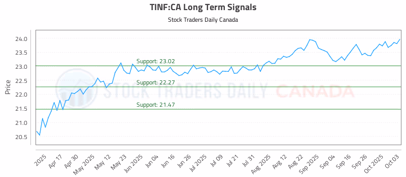 Stock Chart for TINF:CA