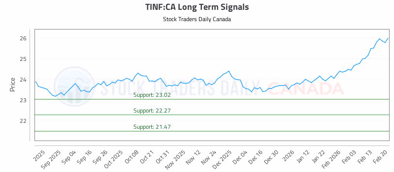 Stock Chart for TINF:CA