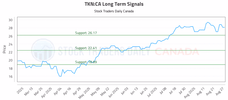 Stock Chart for TKN:CA