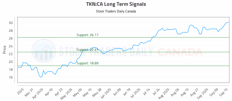 Stock Chart for TKN:CA