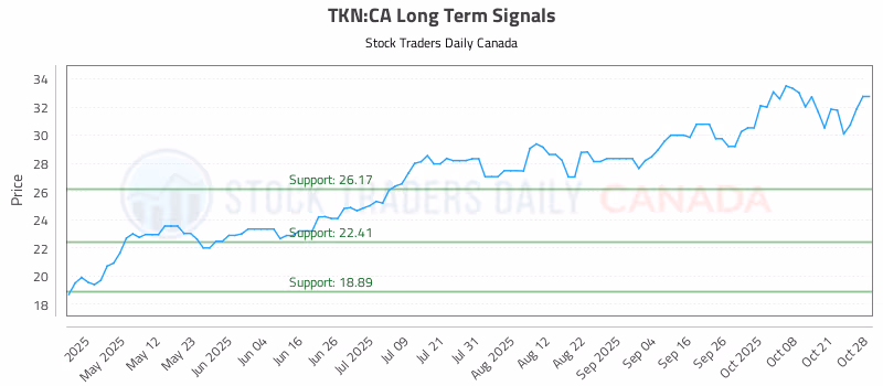 Stock Chart for TKN:CA