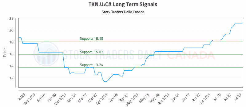 Stock Chart for TKN.U:CA